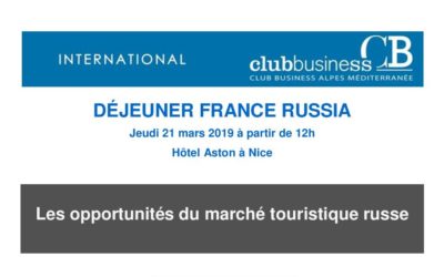 Déjeuner : « Russie / France : les opportunités du marché touristique »